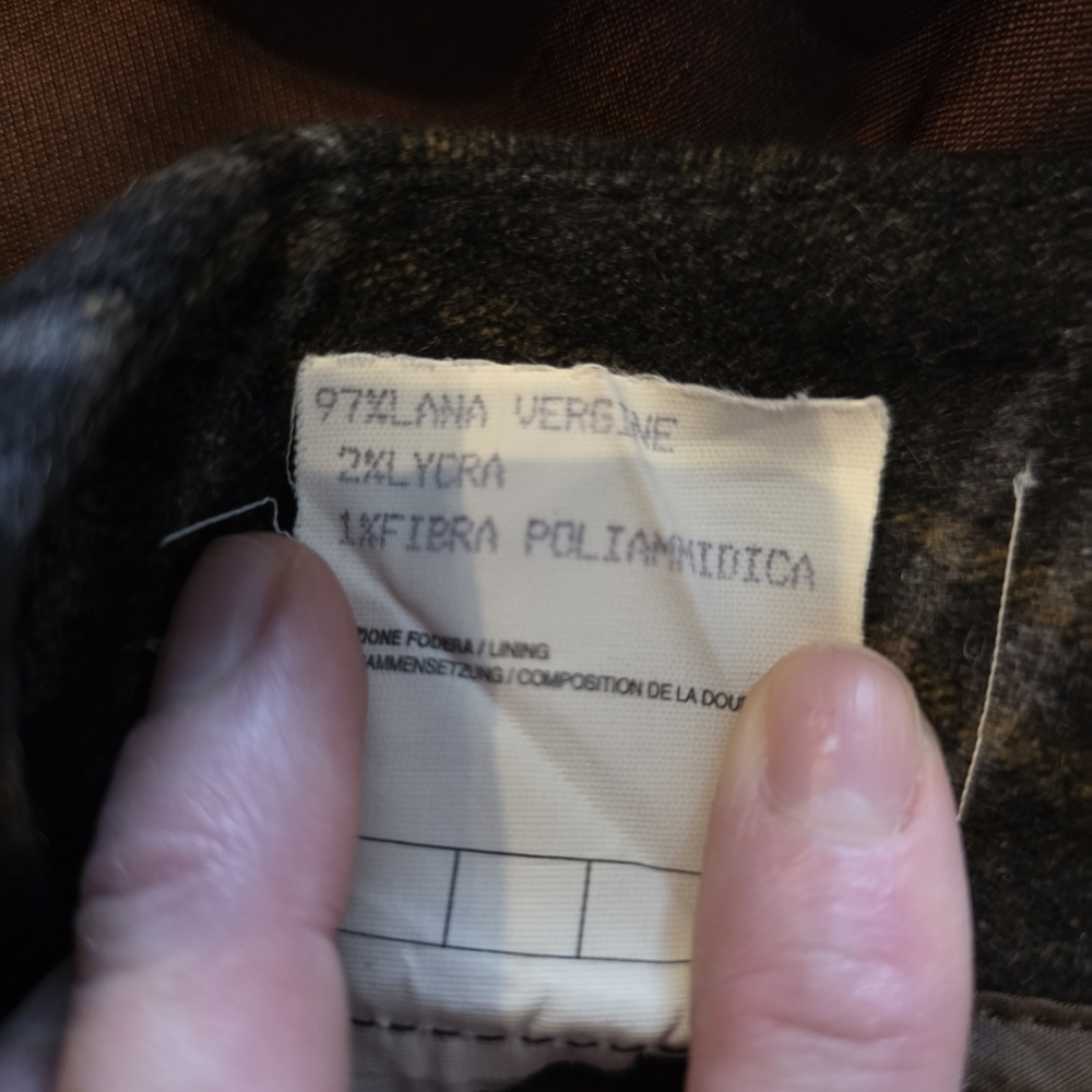 Peserico Plaid Wool Pants Made In Italy - Picture 5 of 5
